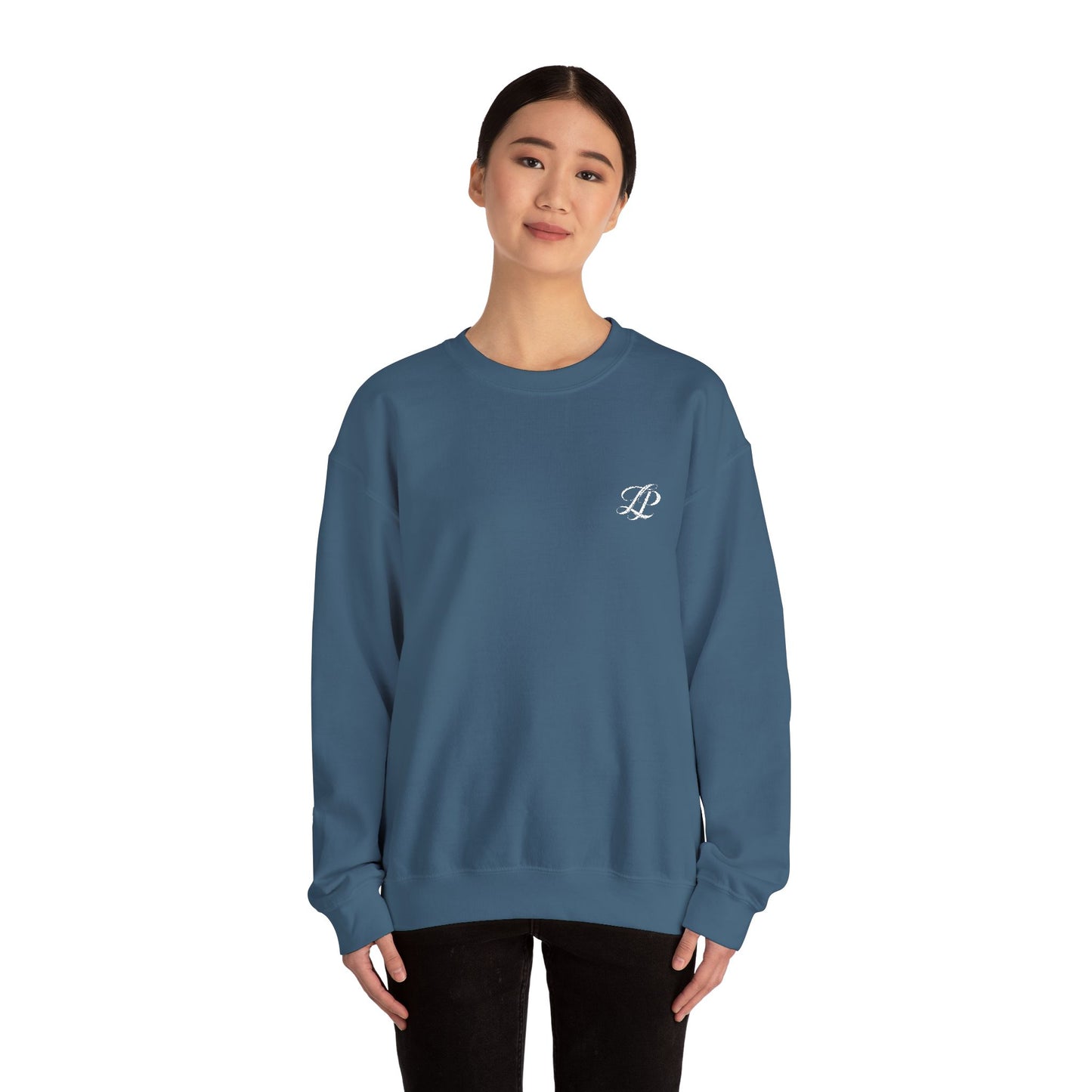 Embroidered Monogram Crewneck Sweatshirt - Classic Minimalist Cozy Pullover