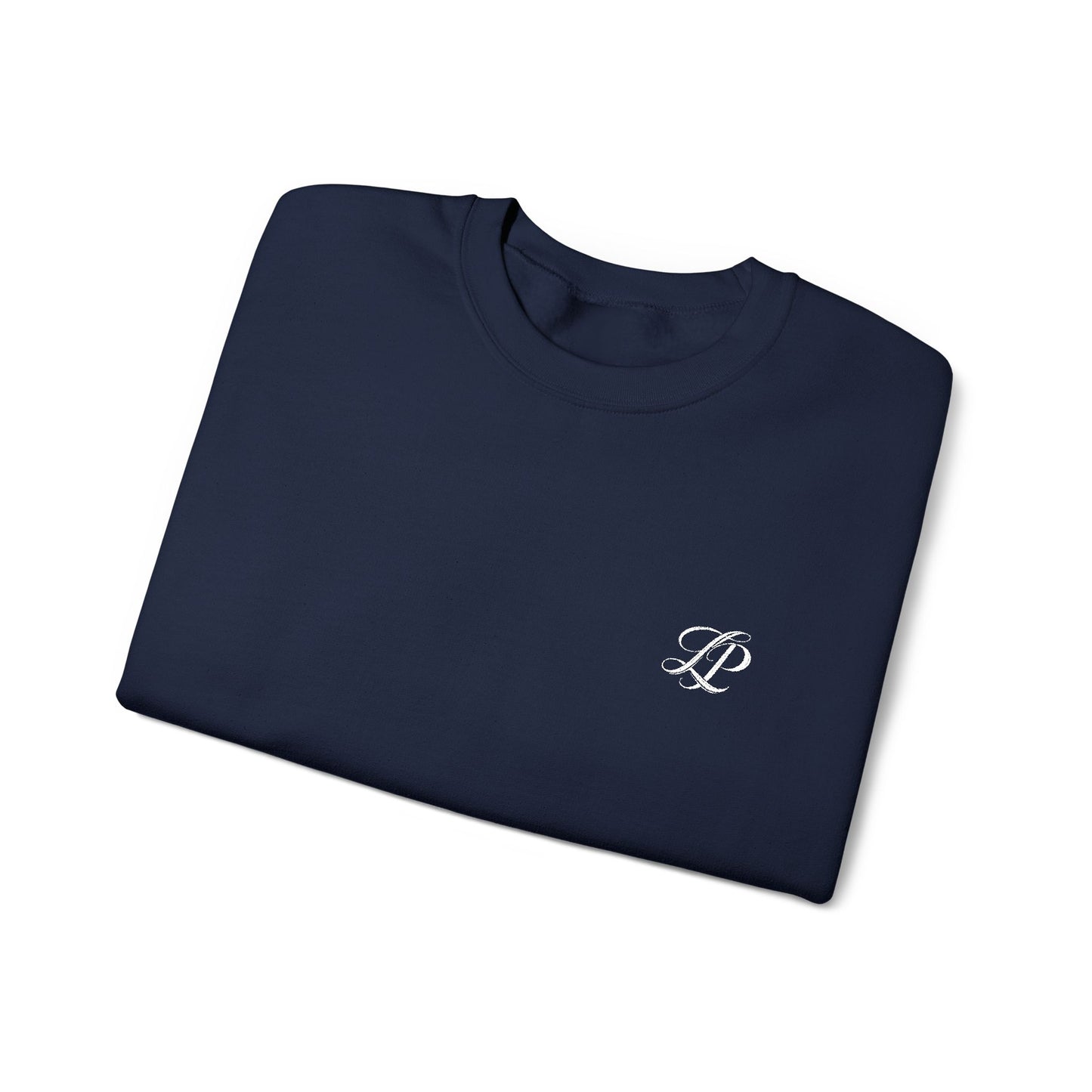 Embroidered Monogram Crewneck Sweatshirt - Classic Minimalist Cozy Pullover