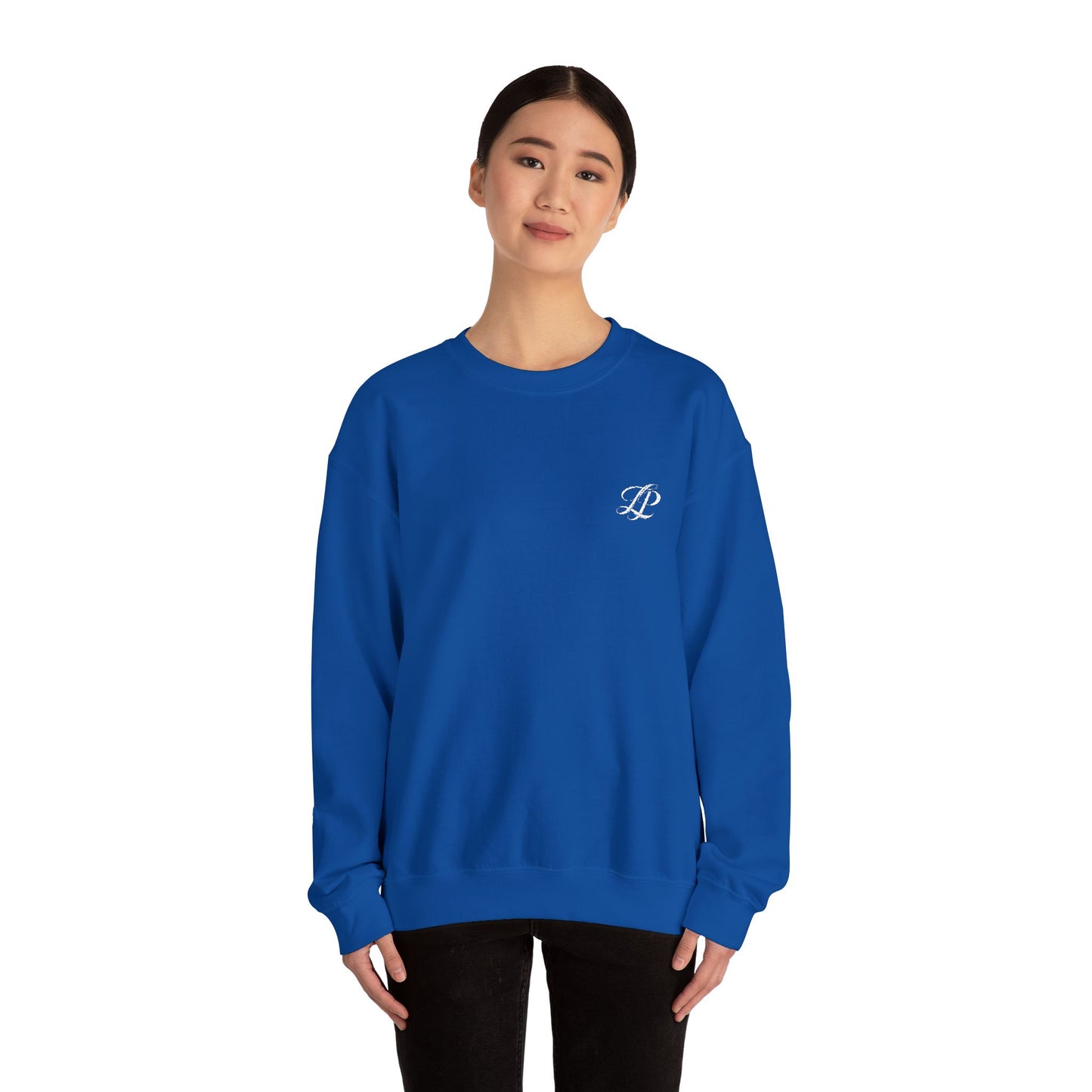 Embroidered Monogram Crewneck Sweatshirt - Classic Minimalist Cozy Pullover