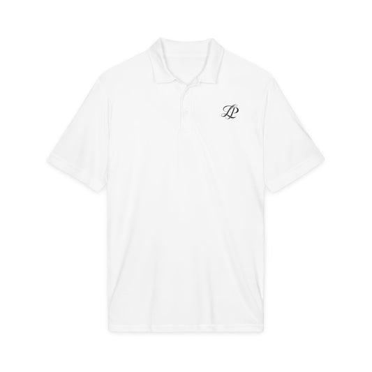 Embroidered Monogram Polo Shirt – Classic White Performance Golf Polo