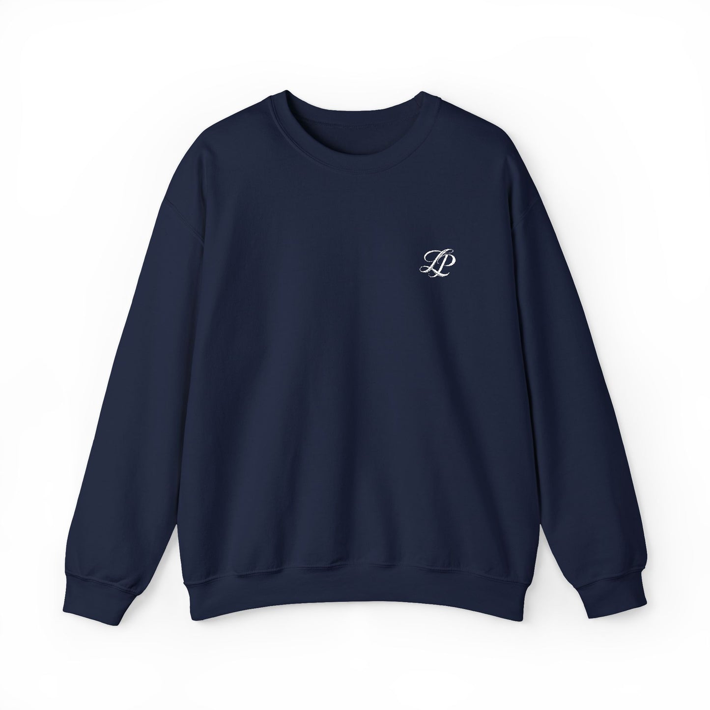 Embroidered Monogram Crewneck Sweatshirt - Classic Minimalist Cozy Pullover